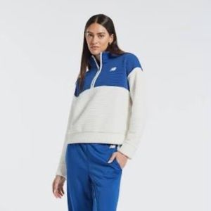 NWT Bandier NEW BALANCE track pant and half zip set